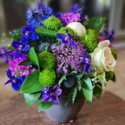 Pot of Dreams - A delicate and charming pot arrangement with soft flowers, ideal for adding a touch of elegance to any space.